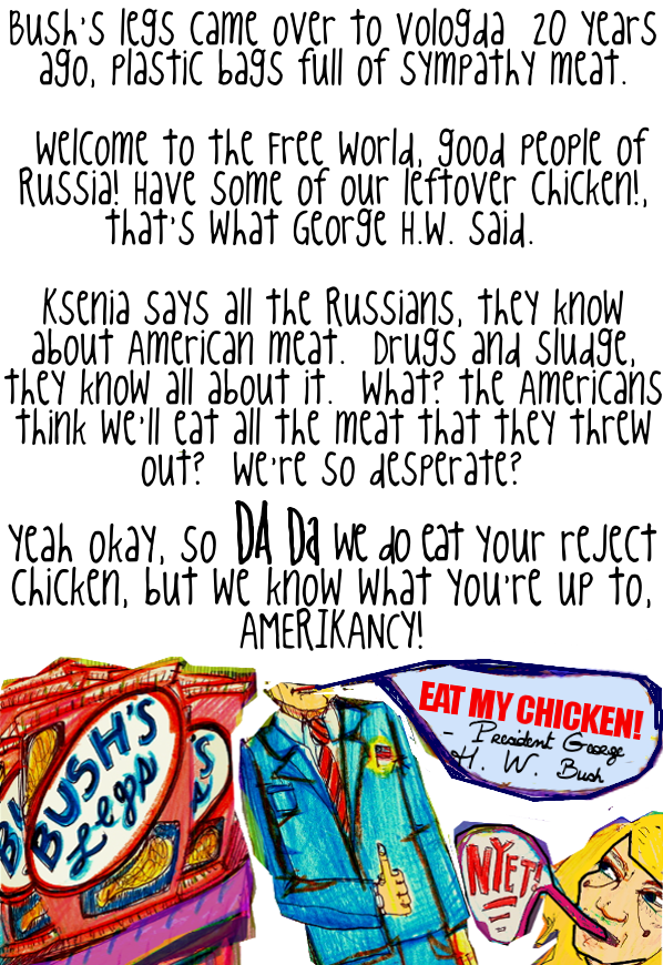 Russia Stories - Bushs legs sympathy meat