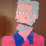 Papa Cardboard Cartoon Portrait