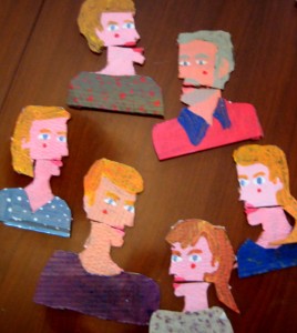 The Gorbenko Family Alive - cardboard cartoon family portrait