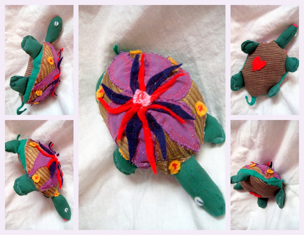 Animal - Razblint - Flower Turtle Green Face Purple and Red Bloom