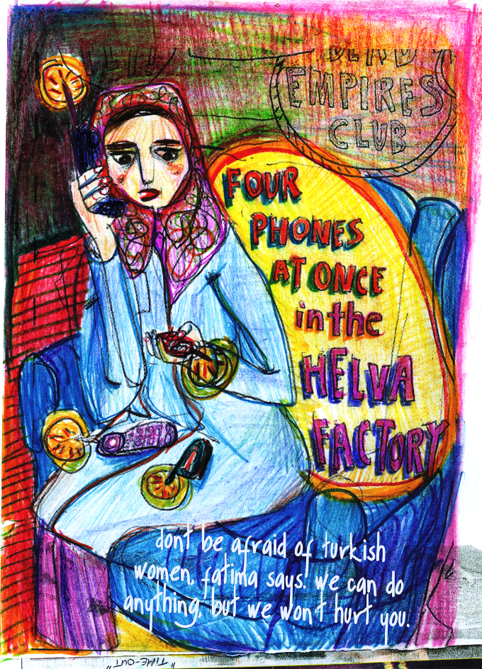 Postcard - from Turkey - turkish woman - fatima in the helva factor