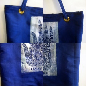 Razblint Blue Hand TOte Bag Collages (3)