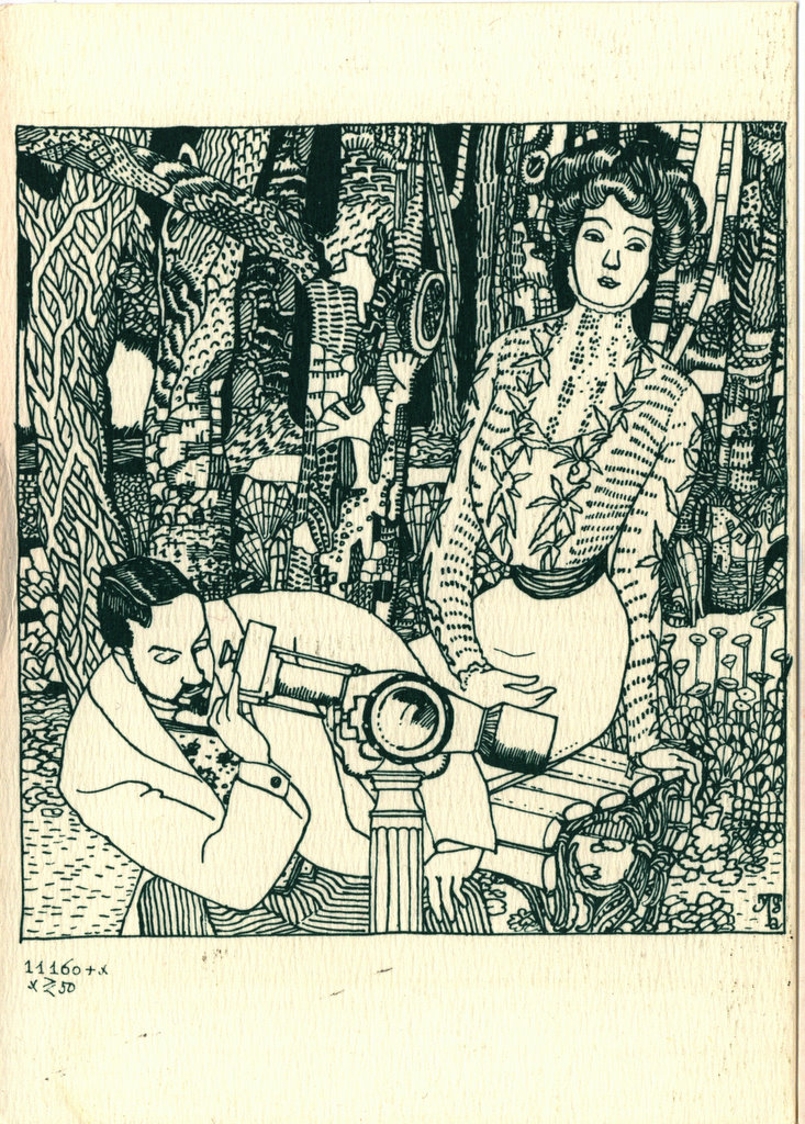 postcard from hungary - intellectuals A csillagasz (The Astronomer) by Gyula Tichy, 1910