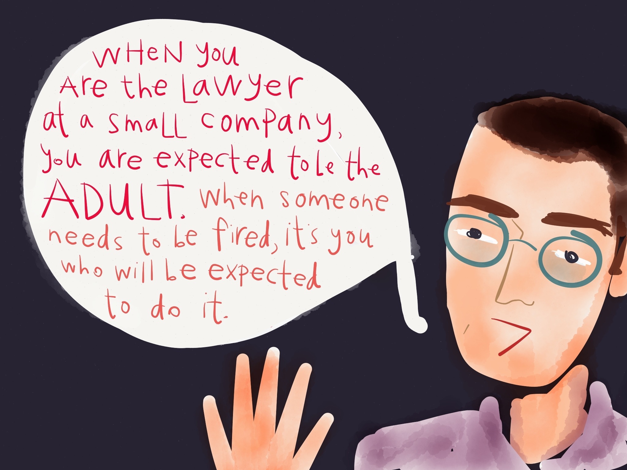 The lawyer as the adult
