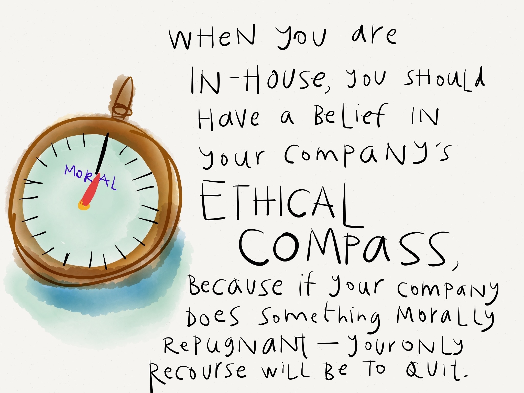 ethical compass as in house counsel