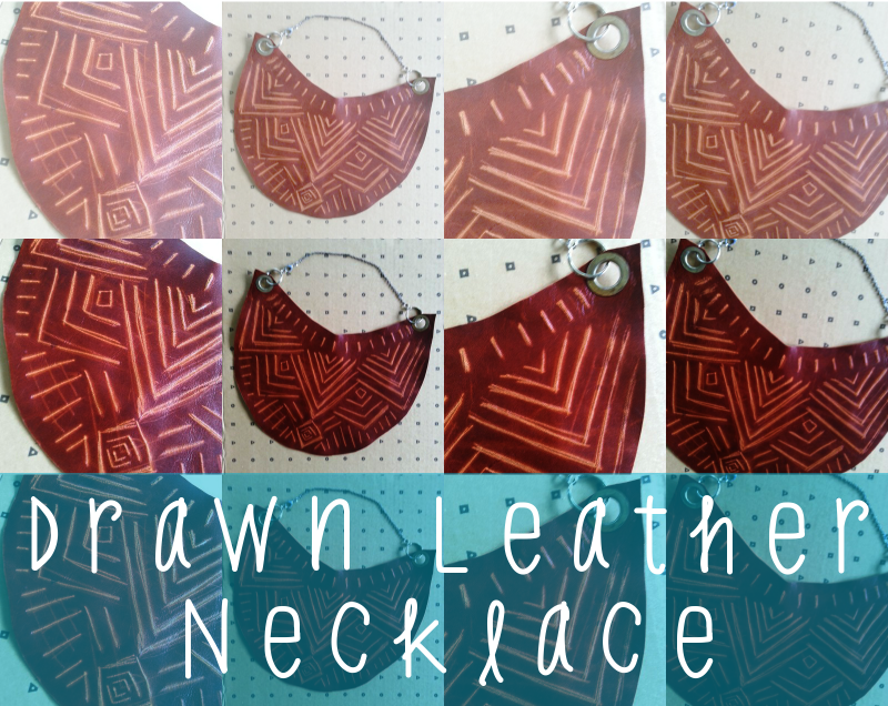 Margaret Hagan - Drawn Leather Necklace collage