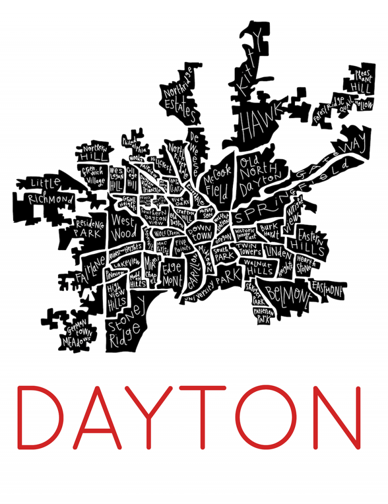 Dayton neighborhood map by Margaret Hagan - 1000